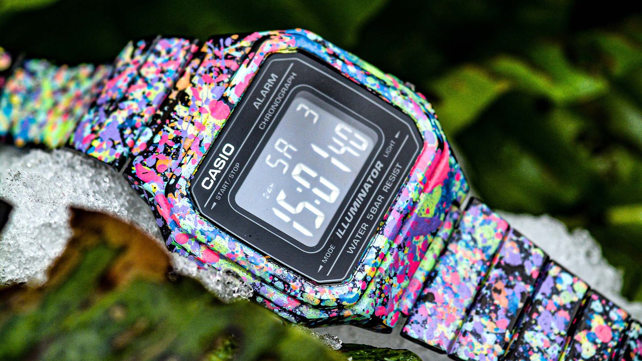 Casio multicolored digital watch